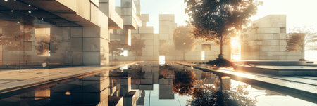 A symmetrical square gradually transforms into a jagged fragmented shape reflecting the dynamic everchanging landscape of a volcanic regionの素材