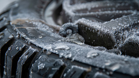 A thin layer of dust has settled on the foam padding of the wheel well highlighting the precise outs for the various mechanical components insideの素材