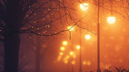 The soft hazy glow of distant street lights is translated into this designs soft gradient background perfect for a relaxing wallpaperの素材