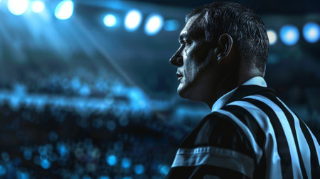 A referee overseeing the game carefully monitoring for any rulebreaking or quantum cheatingの素材