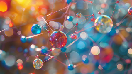 The arrangement of the quarks in the proton and neutron are shown in a complex threedimensional pattern highlighting the intricacy of their structureの素材