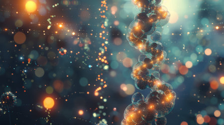 A fantastical tower made entirely of subatomic particles each level containing a different elementの素材