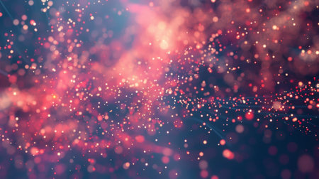 Light particles tered in all directions illustrating the chaotic nature of spin and its impact on angular momentumの素材