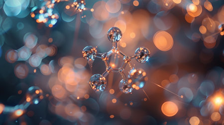A romantic rendezvous between positive and negative charges creates a beautiful chemical bondの素材