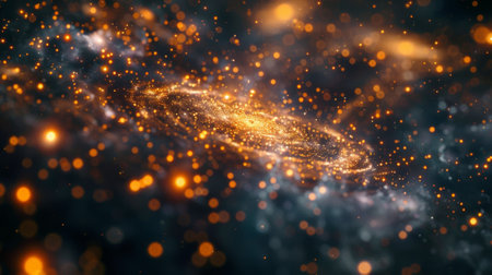 Across the vastness of space galaxies appear to be suspended in a complex threedimensional web of dark matterの素材