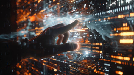 Using their 5Genabled smarch a busy professional quickly transfers funds to pay their monthly bills on the goの素材