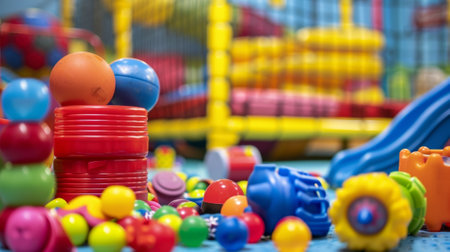 A designated play area for children complete with toys and games to keep them entertained while their families await their court sessionsの素材