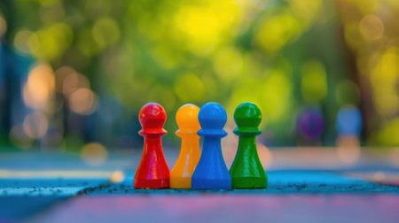 Vague shapes on a scavenger hunt pursuit for victoryの素材