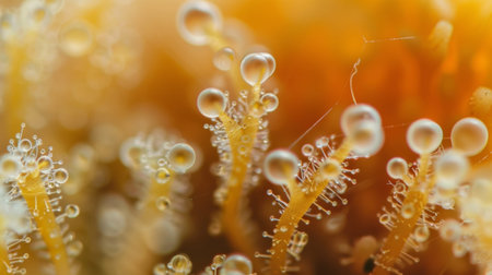 Microscopic view of mold growing on surfaceの素材