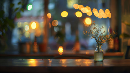 The wine bar fades into the blurred background of the painting studioの素材