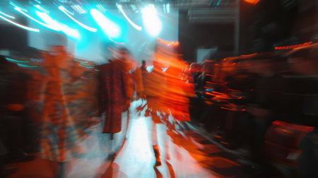 The fashion show is a blur of colors and textures as the audiences senses are enveloped in a sensorial experienceの素材