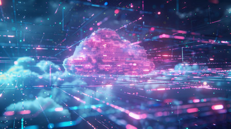 The clouds become the new gaming hub allowing players to access the latest and greatest games through a 5G connectionの素材