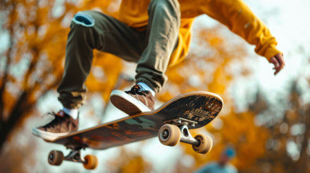 A beginner skater clutching onto the sideboards for dear life determination etched on their faceの素材