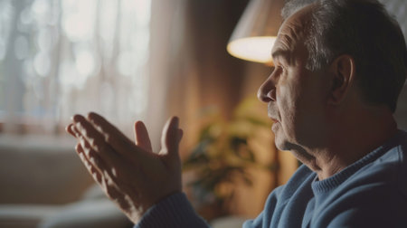 A man giving a heartfelt speech about his journey to sobriety as he receives an award for 15 years of continuous sobrietyの素材