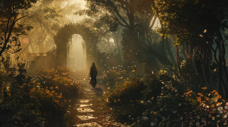 As I walked through the enchanted garden I couldnt help but be enchanted by the ling magic mist that surrounded meの素材