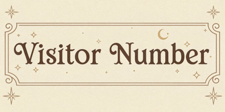 Minimalist Vintage A simple clean design with a soft beige background and an elegant serif typeface displaying the visitor number in dark brown reminiscent of early blog designs.の素材