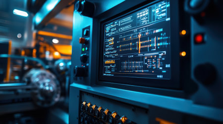 Innovative production control panel monitoring system in a factoryの素材
