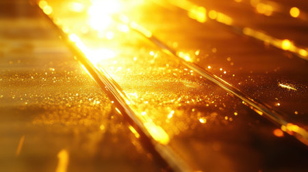 Polished gold bars reflecting light in a secure vaultの素材