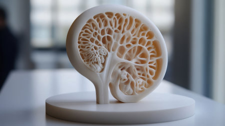 Intricate 3d printed model of human brainの素材
