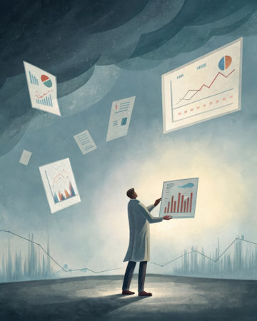 A researcher selectively presenting data that supports their hypothesis while neglecting contradictory findings leading to a skewed perception of results.の素材