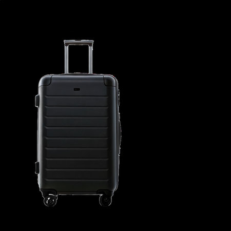 Smart suitcase floating on transparent background, ready for travelの素材