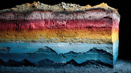 Medium shot capturing gas deposit formations in a 3D geological model showcasing stratified layers and resource mapping techniques.の素材