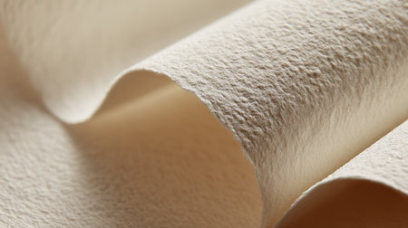 Detailed medium shot capturing the luxurious tactile feel of highquality matte premium paper emphasizing its weight and subtle texture.の素材