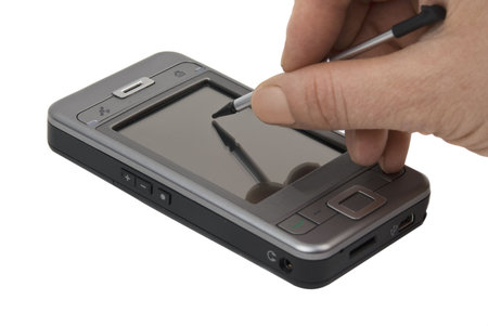 Using a modern PDA with cell phone includedの写真素材