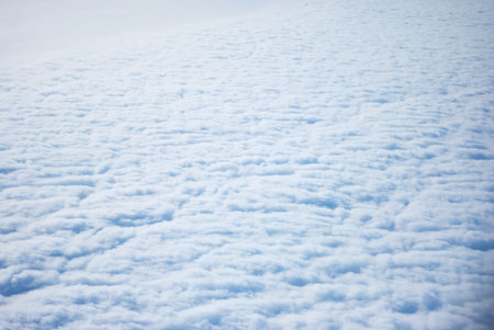 Fluffy clouds seen from above,from plane