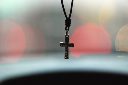 A Blurry Crossの写真素材