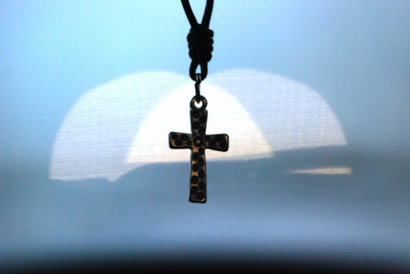 A Blurry Crossの写真素材