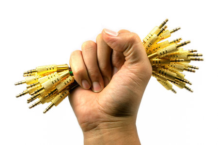Right Hand hold audio jack