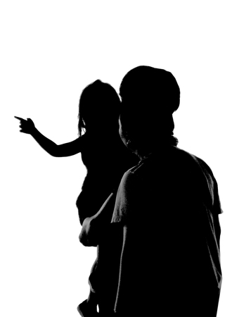 Little girl with her family, dad and momの写真素材