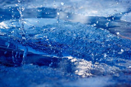 splashes of water