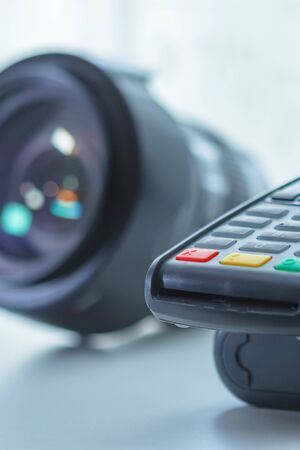 photographic equipment credit payment, terminalの写真素材