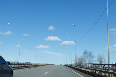 St. Petersburg, Russia June 2019, everyday auto city roads at different times of the day.のeditorial素材