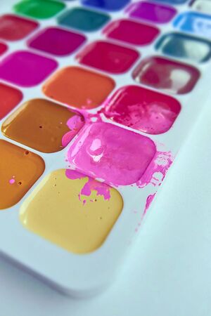 pink is the only color used, the concept of individuality is creative, the vision of the world in pink colors.の写真素材