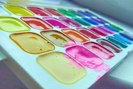 pink is the only color used, the concept of individuality is creative, the vision of the world in pink colors.の写真素材