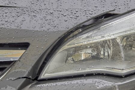 car crash accident on the road in the big city.の写真素材