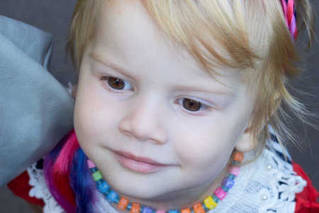 portrait of a little girl light hair child.