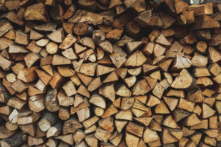 Fire wood stock for winter as backgroundの写真素材