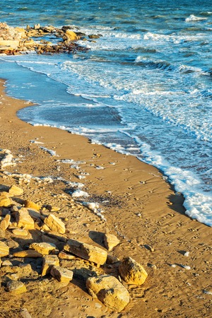 Beautiful seascape. The northern coast of the Black Sea region of Odessa, Ukraine.の写真素材