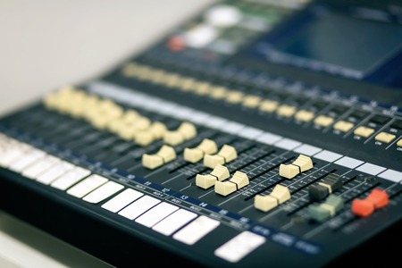 equipment for sound mixer control, electornic deviceの写真素材
