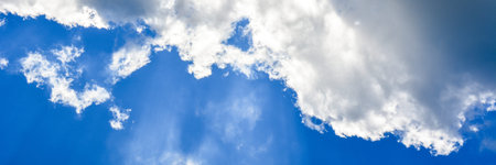 panorama of besutiful clouds on blue sky panorama