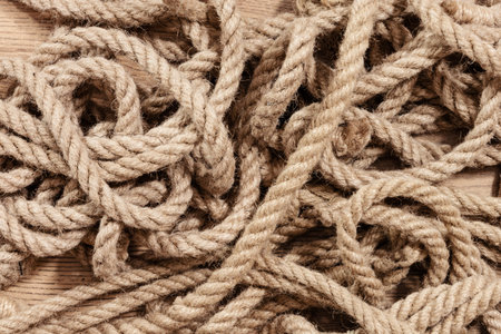 pattern background of brown jute rope abstract composition of brown material