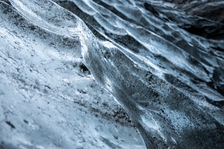 Close up of ice texture. Abstract background for design. Toned.の写真素材