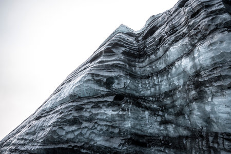 Ice formations in the Jokulsarlon glacier, Iceland.の写真素材