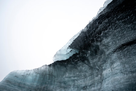Icebergs in Jokulsarlon glacier lagoon, Icelandの写真素材