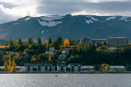 View of Akurejri, the city.の写真素材