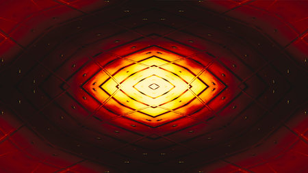 3D illustration of abstract fractal for creative design looks like a kaleidoscope